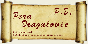 Pera Dragulović vizit kartica